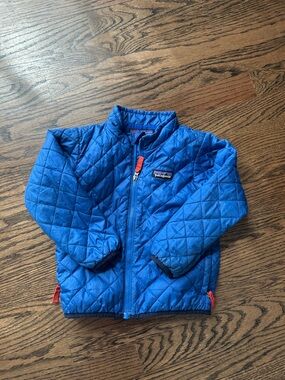 Patagonia Bright Blue Quilted Toddler Jacket